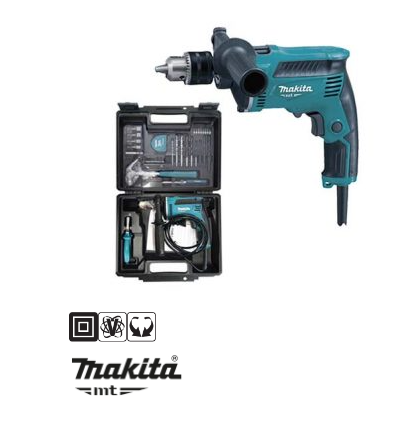 دريل كهربائي 13 ملم 430 واط M8103KX2B مع مجموعة ملحقات من ماكيتا MAKITA