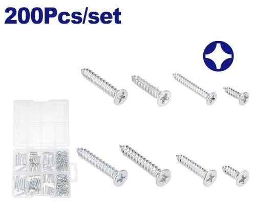 براغي طقم مشكل  200 قطعه  EMTOP EMXSCB01