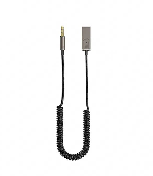 WIWU YP04 مستقبل بلوتوث 5.1 داخل السيارة كابل محول صوت لاسلكي من AUX 3.5 مم إلى USB
