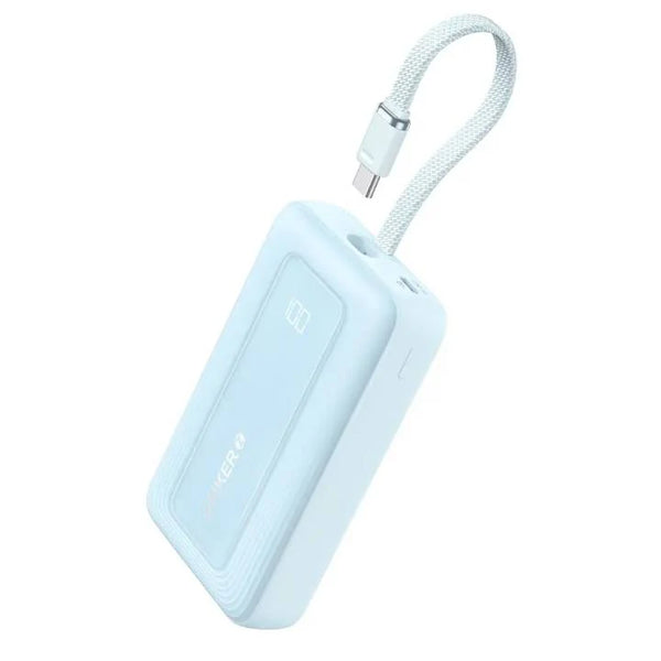 باور بانك أنكر زولو 10000 مللي أمبير/ساعة 30 وات مع كابل USB-C مدمج