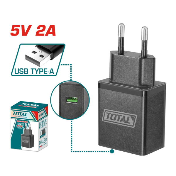 أدابتر شاحن فولت 2 أمبير  Total TCLI120502 USB  Type-A