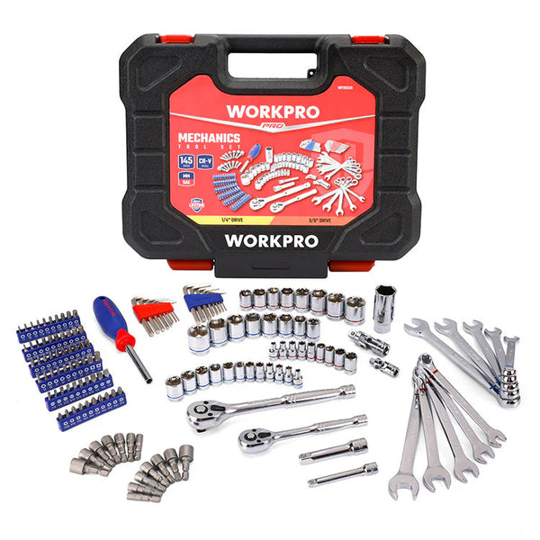 WORKPRO طقم أدوات ميكانيكي ١٤٥ قطعة