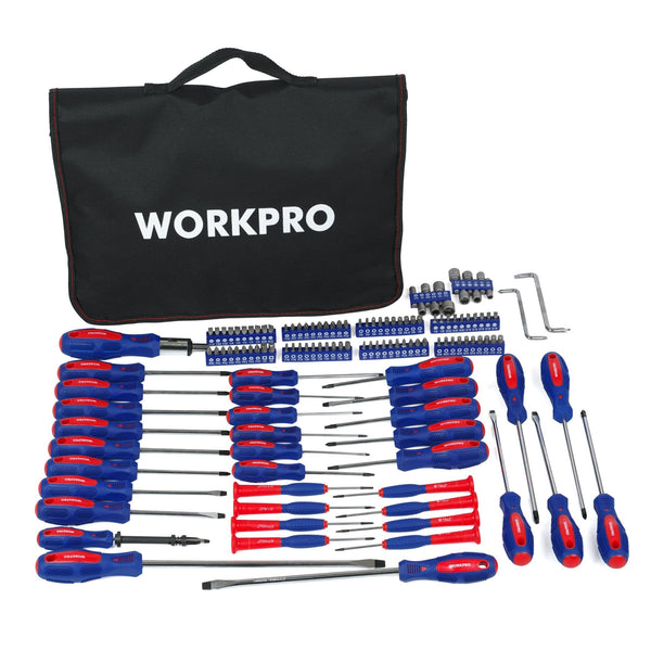 WORKPRO طقم مفكات ١٣٠ قطعة بحقيبة حمل